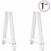 Gambe Tavolino Da Caffè A A 2 Pz Bianco 60x(72-73) Cm Acciaio - Foto miniatura 3