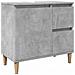 Mobile Lavabo Da Bagno Grigio Rovere 65x33x60 Cm In Truciolato - Foto miniatura 1