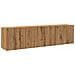 Mobili Tv A Parete 2pz Rovere Artigianale 80x30x41 Cm - Foto miniatura 2