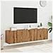 Mobili Tv A Parete 2pz Rovere Artigianale 80x30x41 Cm - Foto miniatura 1