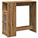 Tavolo Bar Con Rastrelliera Rovere 101x40x103,5 Cm Multistrato - Foto miniatura 2