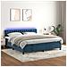 Letto a Molle con Materasso e LED Blu Scuro 180x200 cm - Foto miniatura 2