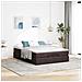 Struttura Letto Pouf con Materasso 140x190 cm in Tessuto - Foto miniatura 3