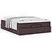Struttura Letto Pouf con Materasso 140x190 cm in Tessuto - Foto miniatura 4