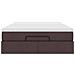 Struttura Letto Pouf con Materasso 140x190 cm in Tessuto - Foto miniatura 7