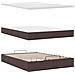 Struttura Letto Pouf con Materasso 140x190 cm in Tessuto - Foto miniatura 8