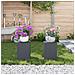 Supporti per Piante da Esterno Pilastro 2 pz Antracite 24x24x35 cm Acciaio - Foto miniatura 4