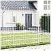 Recinzione da Giardino  con Parte Superiore Ad Arco Bianca 1,7x2 m in Acciaio - Foto miniatura 2