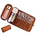 Borsa Trucco Pieghevole Multifunzionale - Pochette Organizer Cosmetici Professionale Brown - Foto miniatura 1