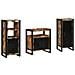 Set di mobili per il bagno 3 pcs Legno massello riciclato - Foto miniatura 1