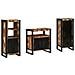 Set di mobili per il bagno 3 pcs Legno massello riciclato - Foto miniatura 2