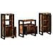 Set di mobili per il bagno 3 pcs Legno massello riciclato - Foto miniatura 3