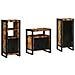 Set di mobili per il bagno 3 pcs Legno massello riciclato - Foto miniatura 8