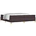 Letto a molle Marrone scuro e Bianco 200 x 200 cm Tessuto - Foto miniatura 3