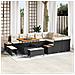 Set Divano da Giardino con cuscino 12 pcs Nero Poly Rattan - Foto miniatura 2