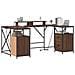 Scrivania Rovere marrone 182 x 101 x 87.5 cm Legno multistrato - Foto miniatura 3