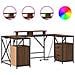 Scrivania Rovere marrone 182 x 101 x 87.5 cm Legno multistrato - Foto miniatura 4