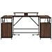 Scrivania Rovere marrone 182 x 101 x 87.5 cm Legno multistrato - Foto miniatura 6