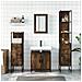 Set Mobili da Bagno 4 pz Rovere Fumo in Legno Multistrato - Foto miniatura 3