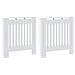 Copertura per radiatori 2 pcs Bianco 78 x 19 x 81.5 cm - Foto miniatura 1