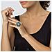 Anello In Argento 925 Placcato In Pelle Con Fiore Turchese Cucito - Foto miniatura 3