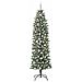Albero di Natale Artificiale Sottile Verde e Bianco 210 cm - Foto miniatura 3