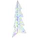 Albero di Natale con 100 LED Multicolore 120 cm Acrilico - Foto miniatura 1
