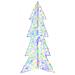 Albero di Natale con 100 LED Multicolore 120 cm Acrilico - Foto miniatura 2