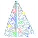 Albero di Natale con 100 LED Multicolore 120 cm Acrilico - Foto miniatura 4