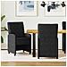 Sedie da Pranzo con Ruote 2 pcs Nero 58 x 67 x 97 cm Velluto - Foto miniatura 2