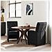 Sedie da Pranzo con Ruote 2 pcs Nero 58 x 67 x 97 cm Velluto - Foto miniatura 3