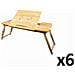 Tavolo per laptop in bambù XL - Regolabile, pieghevole, ventilato x 6 - Foto miniatura 1