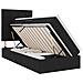Letto con contenitore e materasso Nero 90 x 200 cm Poliestere - Foto miniatura 1