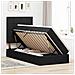 Letto con contenitore e materasso Nero 90 x 200 cm Poliestere - Foto miniatura 4