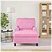Chaise Lounge con cuscino Rosa 91 x 157 x 91 cm Tessuto - Foto miniatura 3