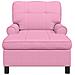 Chaise Lounge con cuscino Rosa 91 x 157 x 91 cm Tessuto - Foto miniatura 4