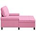 Chaise Lounge con cuscino Rosa 91 x 157 x 91 cm Tessuto - Foto miniatura 5