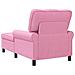 Chaise Lounge con cuscino Rosa 91 x 157 x 91 cm Tessuto - Foto miniatura 6