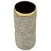 Vaso Lima Open Medio In Ceramica Grigia Con Dettagli Oro - Foto miniatura 2