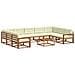 Set di divani da esterno con cuscino 10 pcs Naturale e Crema - Foto miniatura 1