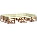 Set di divani da esterno con cuscino 10 pcs Naturale e Crema - Foto miniatura 3