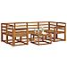 Set di divani da esterno 7 pcs Naturale - Foto miniatura 3