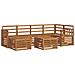 Set divani Naturale Legno di Acacia Massello - Foto miniatura 1