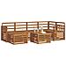 Set divani Naturale Legno di Acacia Massello - Foto miniatura 3