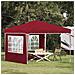 Tenda per feste a pop-up 288 x 288 x 245 cm Borgogna - Foto miniatura 2
