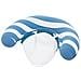 43852 / 26 galleggiante da piscina e da spiaggia Blu, Bianco Fantasia PVC Sedia a sdraio galleggiante - Foto miniatura 2