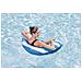 43852 / 26 galleggiante da piscina e da spiaggia Blu, Bianco Fantasia PVC Sedia a sdraio galleggiante - Foto miniatura 12