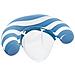 43852 / 26 galleggiante da piscina e da spiaggia Blu, Bianco Fantasia PVC Sedia a sdraio galleggiante - Foto miniatura 18