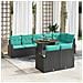 Set Divano da Giardino con archiviazione 9 pcs Nero Poly Rattan - Foto miniatura 2