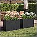 Vaso da giardino 2 pz Nero 80 x 30 x 49 cm - Foto miniatura 2